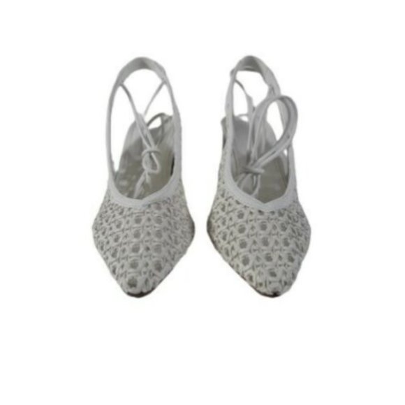 ASOS Shoes womens White Sling Back Slip On Pointed Toe Size 3 - Picture 6 of 11